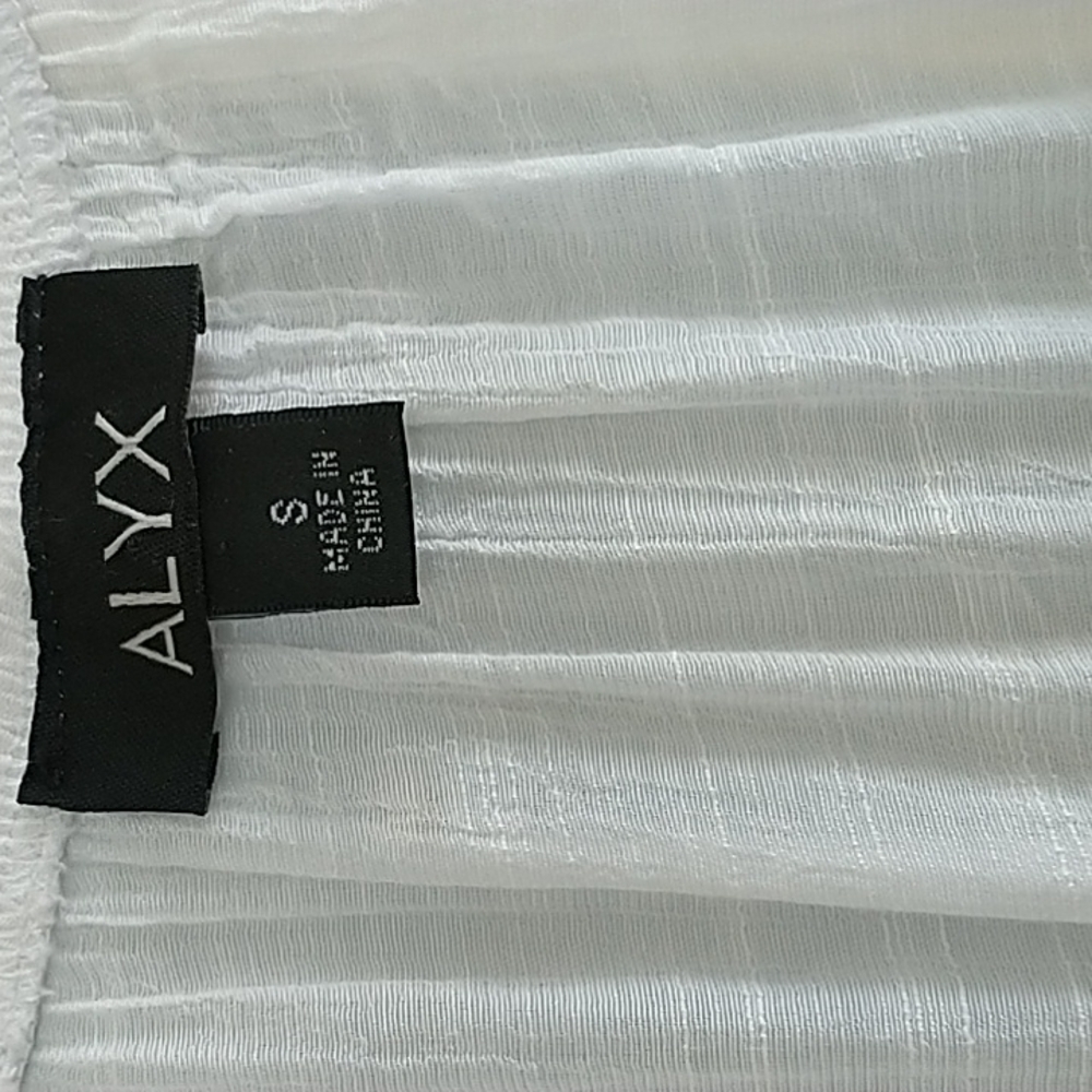 Alyx Boho V Neck White Gauzy Top sz S - Picture 4 of 12